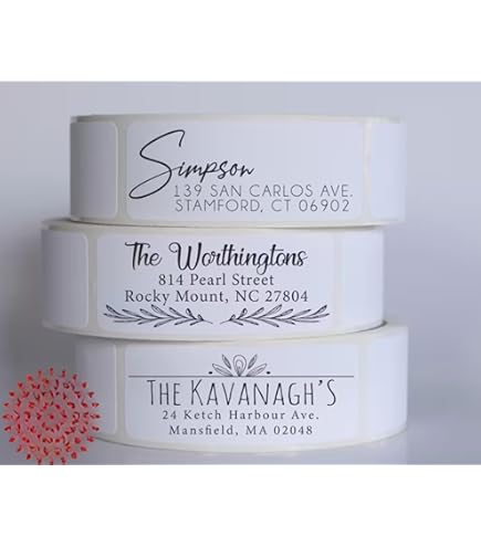 Amazon.com : Personalized Address Labels, White Matte Finish